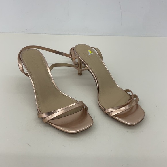 Truffle Collection Metallic Pink Leather Pump Heels - Women's US 7 - Picture 1 of 8